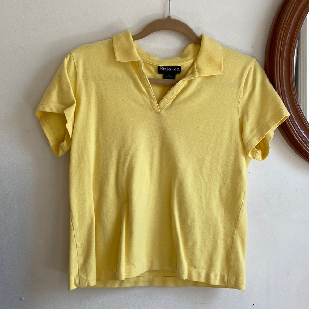 Yellow collared top